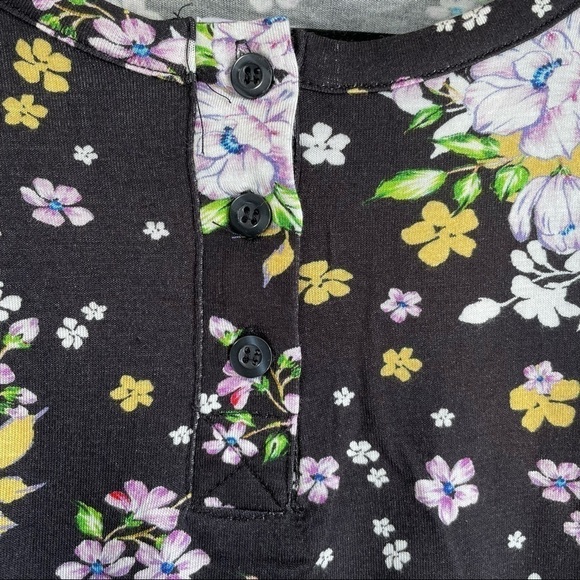 PLUSH X Revolve Ultrasoft Black Multi Floral Pajamas - Picture 11 of 14